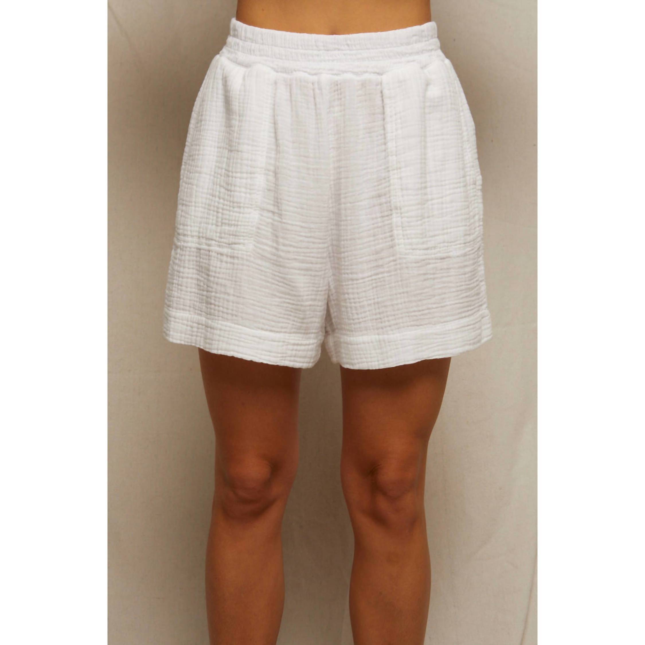 New Perfectwhitetee Women's Lucca Shorts In White